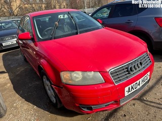 Location: North Woolwich - 2004 AUDI A3 SPECIAL EDITION 3 Door Hatchback REG: AK04HGG, Keys: No, MOT Expiry date: 12/04/2025, 1595 Petrol, 5 Speed Manual Petrol, Former Keepers: 7