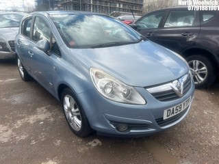 Location: North Woolwich - 2009 VAUXHALL CORSA DESIGN 5 Door Hatchback REG: DA59YTP, Keys: No, MOT Expiry date: 09/03/2025, 1364 Petrol, 5 Speed Manual Petrol, Former Keepers: 6