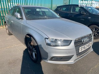 Location: BELVEDERE - 2013 AUDI A4 SE TECHNIK TFSI 	 4 DOOR SALOON REG: SY63WDD, 1798cc PETROL, 6 SPEED MANUAL PETROL, Former Keepers: 2, Keys: No, MOT: Expiry date20.10.2024