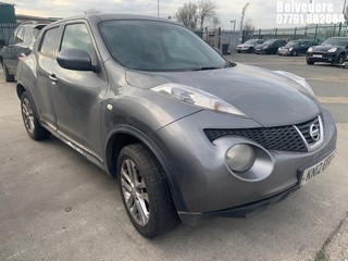 Location: BELVEDERE - 2012 NISSAN JUKE ACENTA PREMIUM 	 5 DOOR HATCHBACK REG: KN12EFE, 1598cc PETROL, 5 SPEED MANUAL PETROL, Former Keepers: 2, Keys: No, MOT: Expiry date01.08.2025