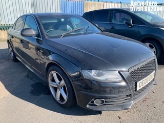 Location: BELVEDERE - 2008 AUDI A4 S LINE 160 TFSI 	 4 DOOR SALOON REG: OE08DYA, 1798cc PETROL, 6 SPEED MANUAL PETROL, Former Keepers: 7, Keys: No, MOT: Expiry date02.12.2025