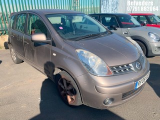 Location: BELVEDERE - 2008 NISSAN NOTE ACENTA 	 MPV REG: RF08OCD, 1386cc PETROL, 5 SPEED MANUAL PETROL, Former Keepers: 2, Keys: No, MOT: Expiry date15.04.2025