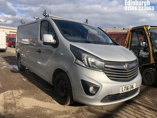 Location: Edinburgh - 2016 VAUXHALL VIVARO 2900 SPORTIVE CDTI Panel Van REG: LT16GWL, Keys: Yes, MOT Expiry date: 29/08/2024, 1598 Diesel, 6 Speed Manual Diesel, Former Keepers: 4