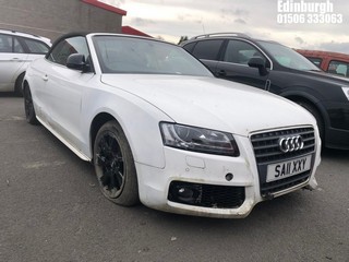 Location: Edinburgh - 2011 AUDI A5 S LINE TDI Convertible REG: SA11XXY, Keys: No, MOT Expiry date: 02/10/2021, 1968 Diesel, 6 Speed Manual Diesel, Former Keepers: 8