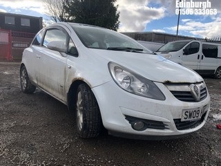 Location: Edinburgh - 2009 VAUXHALL CORSA SXI 3 Door Hatchback REG: SW09HBZ, Keys: No, MOT Expiry date: 08/05/2025, 1364 Petrol, 5 Speed Manual Petrol, Former Keepers: 4