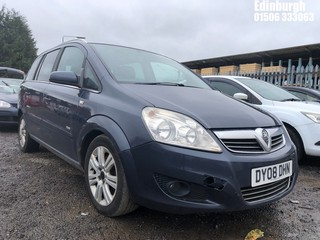 Location: Edinburgh - 2008 VAUXHALL ZAFIRA DESIGN CDTI 150 E4 MPV REG: DY08DHN, Keys: No, MOT Expiry date: 19/07/2025, 1910 Diesel, 6 Speed Manual Diesel, Former Keepers: 9