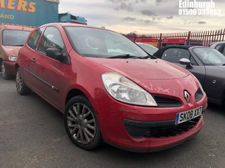 Location: Edinburgh - 2008 RENAULT CLIO FREEWAY 16V 75 3 Door Hatchback REG: SK08XXT, Keys: No, MOT Expiry date: 21/03/2025, 1149 Petrol, 5 Speed Manual Petrol, Former Keepers: 7