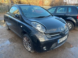 NOTE: ATF Registered Buyers ONLY - Location: North Woolwich - 2007 NISSAN MICRA ESSENZA C+C Convertible REG: RF07UCO, Keys: No, MOT Expiry date: 20/10/2023, 1598 Petrol, MANUAL, Former Keepers: 2