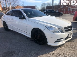 Location: Nottingham - 2011 MERCEDES-BENZ E220 SPORT ED125 CDI BLUE Coupe REG: G7LRF, Keys: No, MOT Expiry date: 04/05/2024, 2143 Diesel, 7 Speed Auto Diesel, Former Keepers: 6
