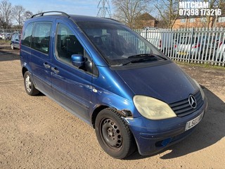 Location: Mitcham - 2003 MERCEDES VANEO AMBIENTE SEMI-AUTO MPV REG: LS03AWJ, Keys: No, MOT Expiry date: 03/06/2025, 1598 Petrol, 5 Speed Semi Auto Petrol, Former Keepers: 5