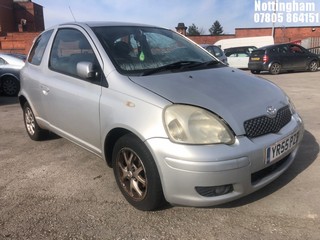 Location: Nottingham - 2005 TOYOTA YARIS COLOUR COLLECTION 3 Door Hatchback REG: YR55PZB, Keys: No, MOT Expiry date: 05/10/2024, 1299 Petrol, 5 Speed Manual Petrol, Former Keepers: 7