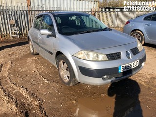 Location: Peterborough - 2005 RENAULT MEGANE SL OASIS 16V 5 Door Hatchback REG: EA55EJF, Keys: No, MOT Expiry date: 22/06/2025, 1598 Petrol, 5 Speed Manual Petrol, Former Keepers: 5