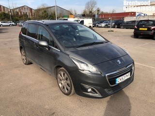 Location: BRENTWOOD - 2014 PEUGEOT 5008 ALLURE HDI 	 MPV REG: CK63PHF, 1997cc DIESEL, 6 SPEED MANUAL DIESEL, Former Keepers: 2, Keys: Yes, MOT: Expiry date20/08/2025