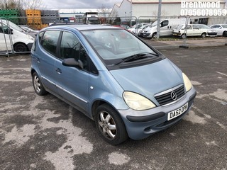 Location: BRENTWOOD - 2003 MERCEDES A140 CLASSIC 	 5 DOOR HATCHBACK REG: DA52OPM, 1397cc PETROL, 5 SPEED MANUAL PETROL, Former Keepers: 5, Keys: No, MOT: Expiry date01/10/2025