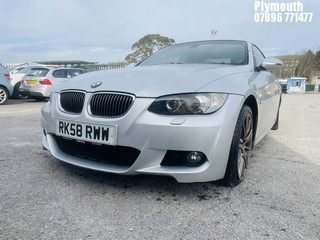 Location: Plymouth - 2008 BMW 325D M SPORT Convertible REG: RK58RWW, Keys: No, MOT Expiry date: 08/04/2025, 2993 Diesel, 6 Speed Manual Diesel, Former Keepers: 7