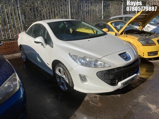 Location:  Hayes - 2010 PEUGEOT 308 ALLURE CC Convertible REG: HN10NNJ, Keys: No, MOT Expiry date: 21/12/2024, 1598 Petrol, 5 Speed Manual Petrol, Former Keepers: 4