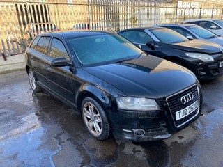 Location:  Hayes - 2010 AUDI A3 SPORT TFSI S-A 5 Door Hatchback REG: TJZ2620, Keys: No, MOT Expiry date: 08/10/2024, 1390 Petrol, 7 Speed S-Auto Petrol, Former Keepers: 7