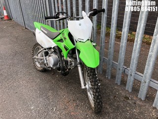 Location: Nottingham -  KAWASAKI KLX110 4 STOKE MOTORBIKE REG: OFF ROAD BIKE 1, 112cc Petrol, Semi-Auto, Former Keepers: N/A, Keys: No, MOT Expiry date: