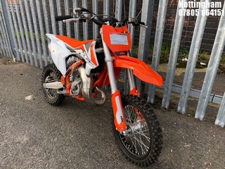 Location: Nottingham - 2023 KTM 65SX MOTORBIKE REG: OFF ROAD BIKE 3, 64cc Petrol, Manual, Former Keepers: N/A, Keys: No, MOT Expiry date: