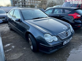Location: North Woolwich - 2007 MERCEDES C200 KOMPRESSOR SE Coupe REG: LT07KLJ, Keys: No, MOT Expiry date: 12/04/2025, 1796 Petrol, 6 Speed Manual Petrol, Former Keepers: 4