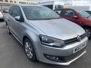 Location: Belvedere - 2013 VOLKSWAGEN POLO MATCH EDITION 3 Door Hatchback REG: WG63PHF, Keys: No, MOT Expiry date: 24/10/2024, 1390 Petrol, 5 Speed Manual Petrol, Former Keepers: 4