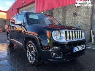 Location: Edinburgh - 2017  JEEP  RENEGADE LIMITED  Estate  REG: LT67OKW, 1368cc Petrol , 6 Speed Manual Petrol , Former Keepers: 0, Keys: Yes, MOT Expiry date: 22/09/2023