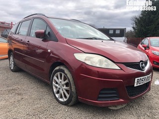 Location: Edinburgh - 2009 MAZDA 5 TS2 D MPV REG: BD59RXF, Keys: No, MOT Expiry date: 17/07/2023, 1998 Diesel, 6 Speed Manual Diesel, Former Keepers: 6