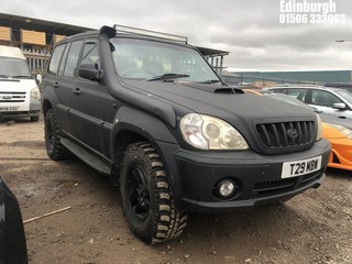 Location: Edinburgh - 2004 HYUNDAI TERRACAN CDX CRTD Estate REG: T29MBW, Keys: No, MOT Expiry date: 01/08/2025, 2902 Diesel, 5 Speed Manual Diesel, Former Keepers: 12