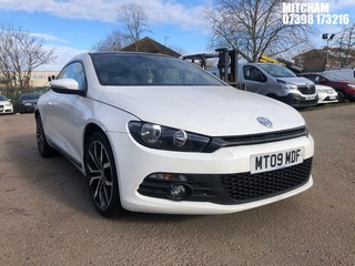 Location: MITCHAM - 2009 VOLKSWAGEN  SCIROCCO GT COUPE REG: MT09MDF, 1984cc PETROL, 6 SPEED MANUAL PETROL, Former Keepers: 7, Keys: No, MOT: Expiry date07/08/2025