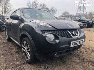 Location: Mitcham - 2014 NISSAN JUKE ACENTA 5 Door Hatchback REG: KR63WXD, Keys: No, MOT Expiry date: 01/06/2024, 1598 Petrol, 5 Speed Manual Petrol, Former Keepers: 5