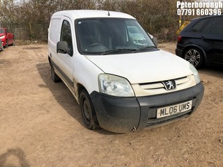 Location: Peterborough - 2006 PEUGEOT PARTNER LX 600 D Car Derived Van REG: ML06UMS, Keys: Yes, MOT Expiry date: 07/03/2025, 1868 Diesel, 5 Speed Manual Diesel, Former Keepers: 8