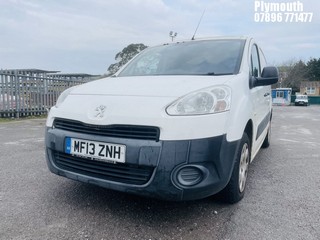 Location: Plymouth - 2013 PEUGEOT PARTNER 850 S L1 HDI Panel Van REG: MF13ZNH, Keys: No, MOT Expiry date: 25/07/2024, 1560 Diesel, 5 Speed Manual Diesel, Former Keepers: 2