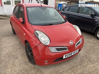 Location: Hull - 2008 NISSAN MICRA TEKNA 5 Door Hatchback REG: VU58VCZ, Keys: No, MOT Expiry date: 30/09/2025, 1386 Petrol, 5 Speed Manual Petrol, Former Keepers: 5