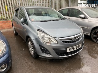 Location:  Hayes - 2012 VAUXHALL CORSA S AC 5 Door Hatchback REG: WR61OEH, Keys: No, MOT Expiry date: 21/07/2025, 1229 Petrol, 5 Speed Manual Petrol, Former Keepers: 8