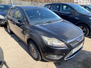 Location: North Woolwich - 2009 FORD FOCUS TITANIUM 100 5 Door Hatchback REG: CE09OKS, Keys: No, MOT Expiry date: 04/12/2025, 1596 Petrol, 5 Speed Manual Petrol, Former Keepers: 6