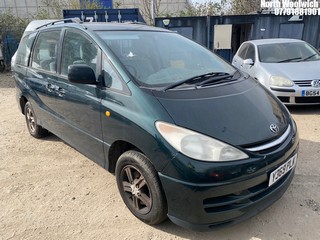Location: North Woolwich - 2001 TOYOTA PREVIA GLS VVTI AUTO MPV REG: Y369PLK, Keys: No, MOT Expiry date: 28/07/2025, 2362 Petrol, 4 Speed Auto Petrol, Former Keepers: 3