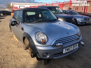 Location: Edinburgh - 2007 MINI COOPER 3 Door Hatchback REG: TN07DYY, Keys: No, MOT Expiry date: 05/02/2025, 1598 Petrol, 6 Speed Manual Petrol, Former Keepers: 12