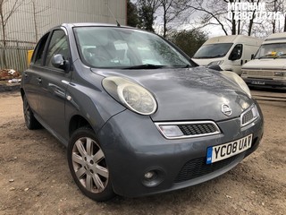 Location: Mitcham - 2008 NISSAN MICRA TEKNA 5 Door Hatchback REG: YC08UAV, Keys: No, MOT Expiry date: 07/08/2025, 1240 Petrol, 5 Speed Manual Petrol, Former Keepers: 9