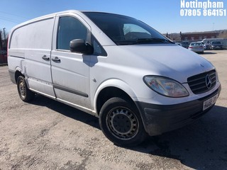 Location: Nottingham - 2008 MERCEDES VITO 109 CDI LONG Panel Van REG: KU58OMK, Keys: No, MOT Expiry date: 02/05/2025, 2148 Diesel, 6 Speed Manual Diesel, Former Keepers: 8