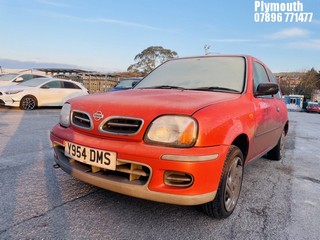 Location: Plymouth - 2001 NISSAN MICRA S 3 Door Hatchback REG: Y954DMS, Keys: No, MOT Expiry date: 11/11/2024, 998 Petrol, 5 Speed Manual Petrol, Former Keepers: 4