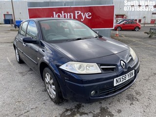 Location: South Wales - 2008 RENAULT MEGANE TECH RUN 100 5 Door Hatchback REG: NX58YBN, Keys: No, MOT Expiry date: 25/08/2023, 1390 Petrol, 5 Speed Manual Petrol, Former Keepers: 5