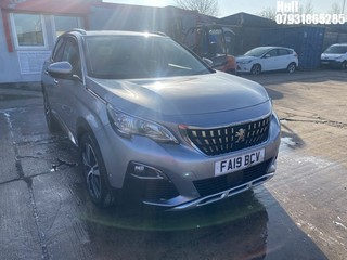 Location: Hull - 2019 PEUGEOT 3008 ALLURE BLUEHDI S/S 5 DOOR HATCHBACK REG: FA19BCV, 1500cc DIESEL, 6 SPEED MANUAL DIESEL, Former Keepers: 2, Keys: Yes, MOT Expiry date: 06/12/2025