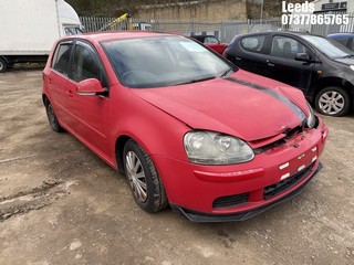 Location: Leeds - 2007 VOLKSWAGEN GOLF MATCH TDI 105 5 Door Hatchback REG: LM07AKG, Keys: No, MOT Expiry date: 03-10-2024, 1896 Diesel, 5 Speed Manual Diesel, Former Keepers: 6