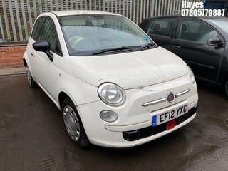 Location:  Hayes - 2012 FIAT 500 POP 3 Door Hatchback REG: EF12YXC, Keys: No, MOT Expiry date: 17/09/2024, 1242 Petrol, 5 Speed Manual Petrol, Former Keepers: 3