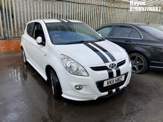 Location:  Hayes - 2011 HYUNDAI I20 S LIMITED EDITION 3 Door Hatchback REG: VK11HBZ, Keys: No, MOT Expiry date: 28/01/2025, 1248 Petrol, 5 Speed Manual Petrol, Former Keepers: 2