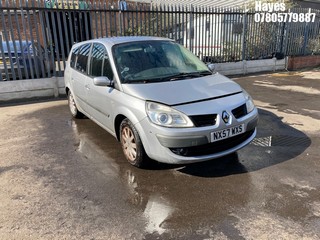 Location:  Hayes - 2008 RENAULT G-SCENIC DYN-7 VVT MPV REG: NX57WXS, Keys: No, MOT Expiry date: 17/01/2025, 1598 Petrol, 6 Speed Manual Petrol, Former Keepers: 11