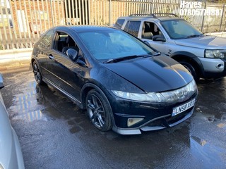 Location:  Hayes - 2008 HONDA CIVIC TYPE-S GT IVTEC S-A 3 Door Hatchback REG: LN58XRX, Keys: No, MOT Expiry date: 01/10/2025, 1799 Petrol, 6 Speed Semi Auto Petrol, Former Keepers: 4