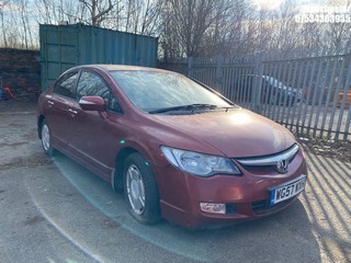 Location: Manchester - 2007 HONDA CIVIC ES IMA HYBRID 4 Door Saloon REG: WG57WXH, 1339 Hybrid Electric, Variable 1 Speed Auto Petrol/E, Former Keepers: 10, Keys: No, MOT Expiry date: 14/01/2025