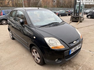 Location: North Woolwich - 2009 CHEVROLET MATIZ SE A/C 5 Door Hatchback REG: PJ58TPX, Keys: No, MOT Expiry date: 28/02/2025, 995 Petrol, 5 Speed Manual Petrol, Former Keepers: 5