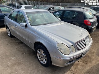 Location: North Woolwich - 2004 MERCEDES E320 CDI ELEGANCE AUTO 4 Door Saloon REG: WU04WWX, Keys: No, MOT Expiry date: 27/08/2025, 3222 Diesel, 5 Speed Auto Diesel, Former Keepers: 5